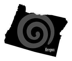 Oregon State Silhouette Map