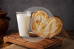 Oreja bread and Milk photo