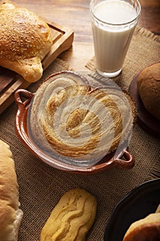 Sweet Bread Palmier Puff Pastry photo