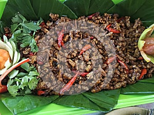 Orek Tempe, Indonesian Cuisine Made from Cubed Tempeh with Spice, Chilli, and Sweet Soy Sauce