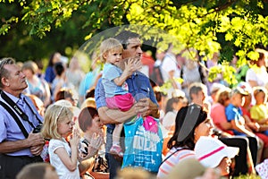 Orel, Russia - June 24, 2016: Turgenev Fest. Spectators watching