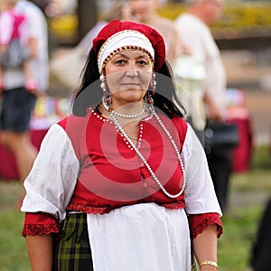 Orel, Russia - June 24, 2016: Turgenev Fest. Woman in traditional Russian dress