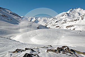 Mountain View in the Orelle sector of the 3 Valleys