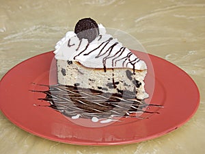Oreo Cookie Cake on a Plate