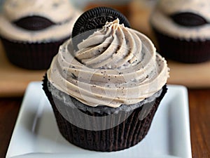 Oreo cupcakes served on a table sweet food diet