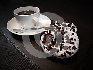 Oreo doughnuts blackcoffee glass cup whitecup Americano