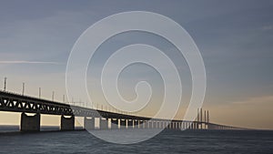 Oresund bridge between Copenhagen and MalmÃ¶