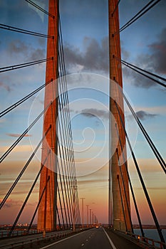 Oresund bridge between Sweden and Denmark