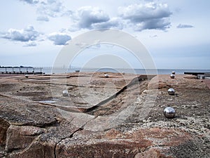 Oresund The Sound strait with the Oresund brige on the horizon