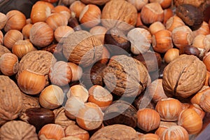 Orexia, hazelnuts and chestnuts in the dish