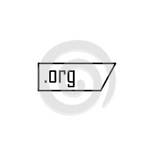 org domain icon. Element of online and web for mobile concept and web apps icon. Thin line icon for website design and development