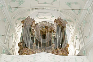 Organ in Church in Lindau, Germany