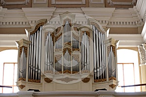 Organ in the church. Vilnius photo