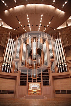 Organ in concert hall