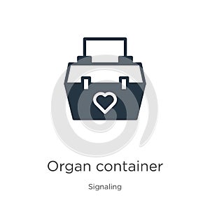 Organ container icon vector. Trendy flat organ container icon from signaling collection isolated on white background. Vector