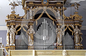 The organ in the Franciscan church in Dubrovnik