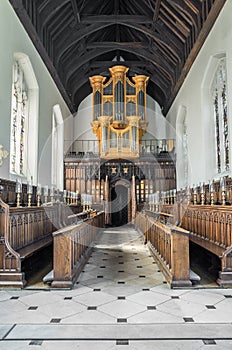 Organ at Magdalene college, Cambridge, England.