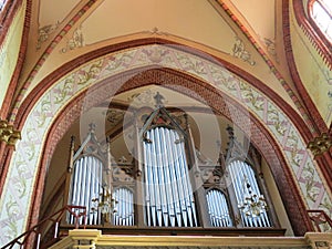 Organ in old church, Lithuania