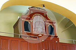Organ in the Church of Our Lady of Seven Sorrows in Velik Trgovisce, Croatia photo