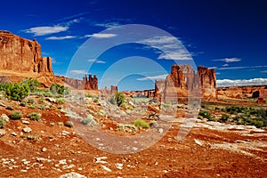 The Organ sandstone, Arches National Park, Utah, USA.