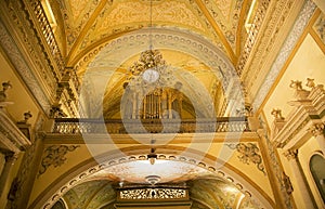 Organ Yellow Arch Basilica Guanajuato Mexico