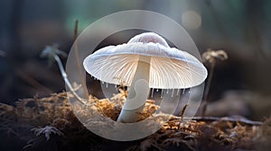 organic above champignon mushroom