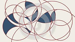 Organic Abstract Geometric Shape Interlocking Design Vector, vector design Generative AI