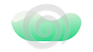 Organic Abstract Green Wavy Blob Shape Element, vector design Generative AI
