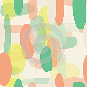 Organic abstract modern yellow green orange seameless pattern.