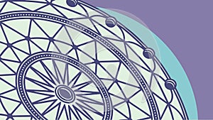 Organic Abstract Radial Pattern Design, vector design Generative AI