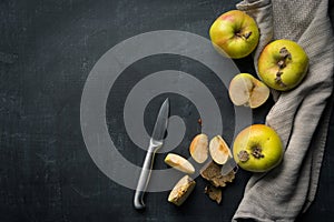Organic Apple food background