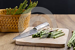 Organic asparagus, Helathy food ingredient