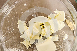 Organic batter in bowl