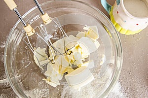 Organic batter in bowl