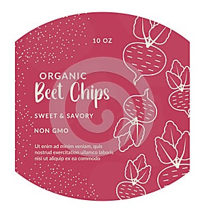 Organic beet chips, sweet and savory, non gmo