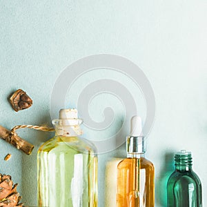 Organic bio cosmetics with herbal ingredients. Organic bio cosmetics with herbal ingredients. Natural oils for skin care