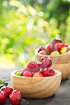 Organic Brazilian Acerola Fruit small cherry.