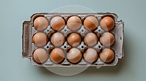 Organic Breakfast Essentials: Close-Up of Fresh, Free-Range Eggs in a Modern Kitchen Setting