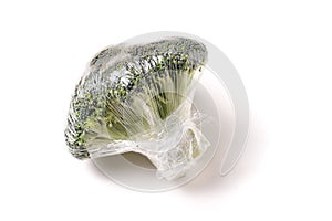 Organic Broccoli wrap in plastic