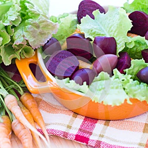 Organic Carrot and Beetroot Salad