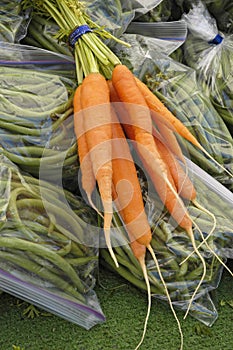 Organic Carrots Close Up