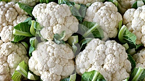 Organic cauliflower texture ideal for background design, creative projects, and artistic endeavors photo