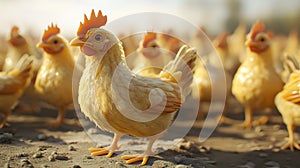 Organic chicken farm-raised and free range