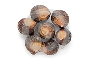 Organic Chinese soapberry or Reetha (Sapindus mukorossi) seeds.