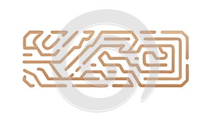 Organic Circuit Board Pattern, Abstract Technology Vector Design, vector design Generative AI