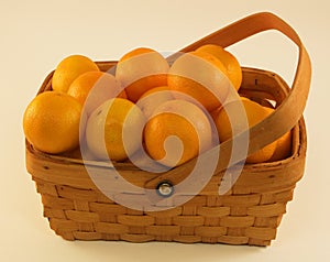 Organic Clementine Oranges in a Basket