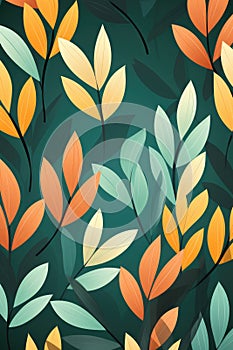 organic colorful leaves background AI generated