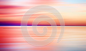 Abstract Sunset on the Ocean at Chatham, Cape Cod