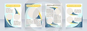 Organic cosmetic products advertisement blank brochure layout design