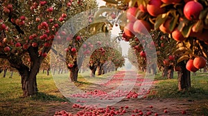 organic countryside apple orchards